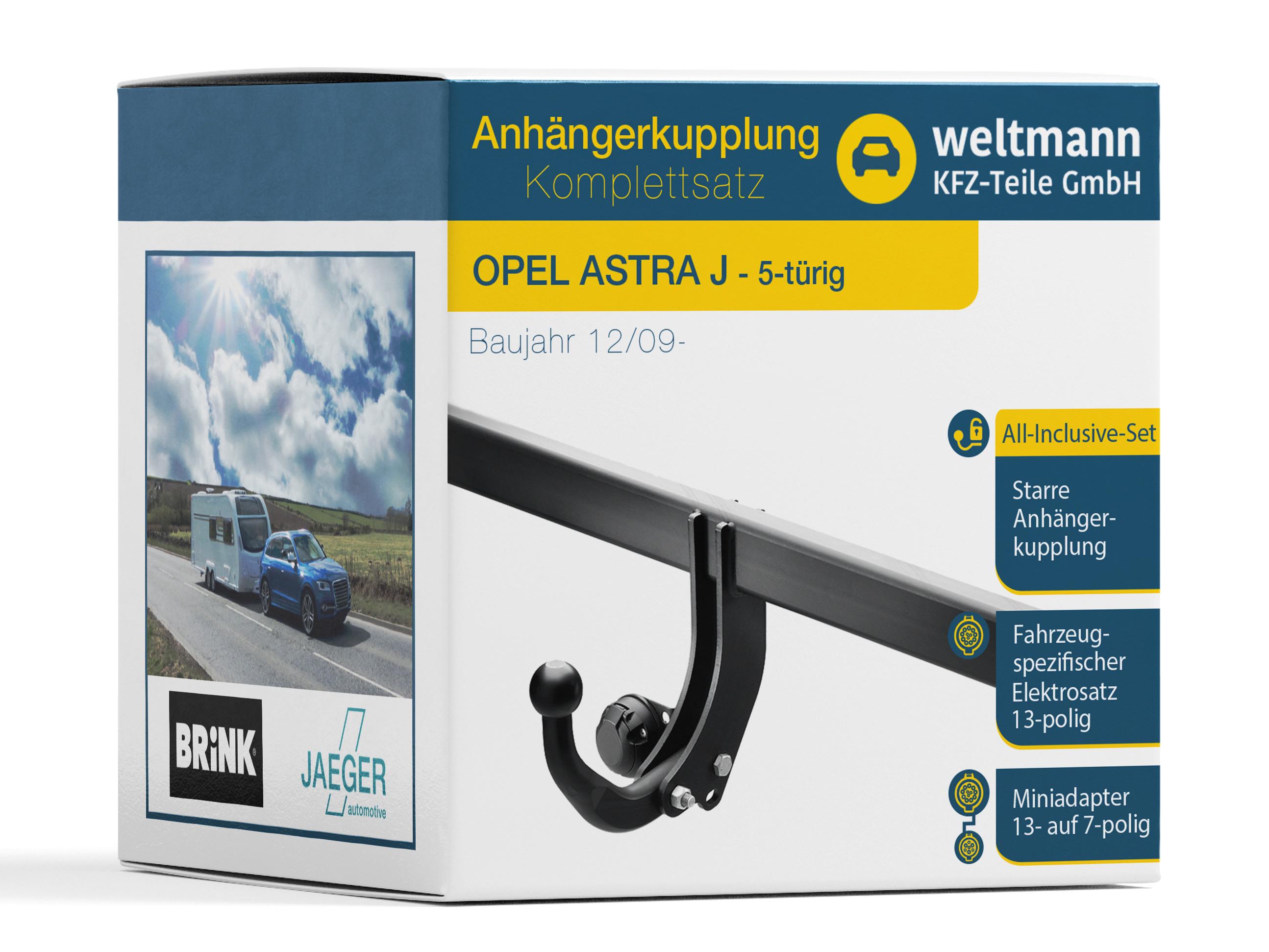 OPEL ASTRA J - Anhängerkupplung inkl 13-pol. fahrzeugspezifischem Elektrosatz