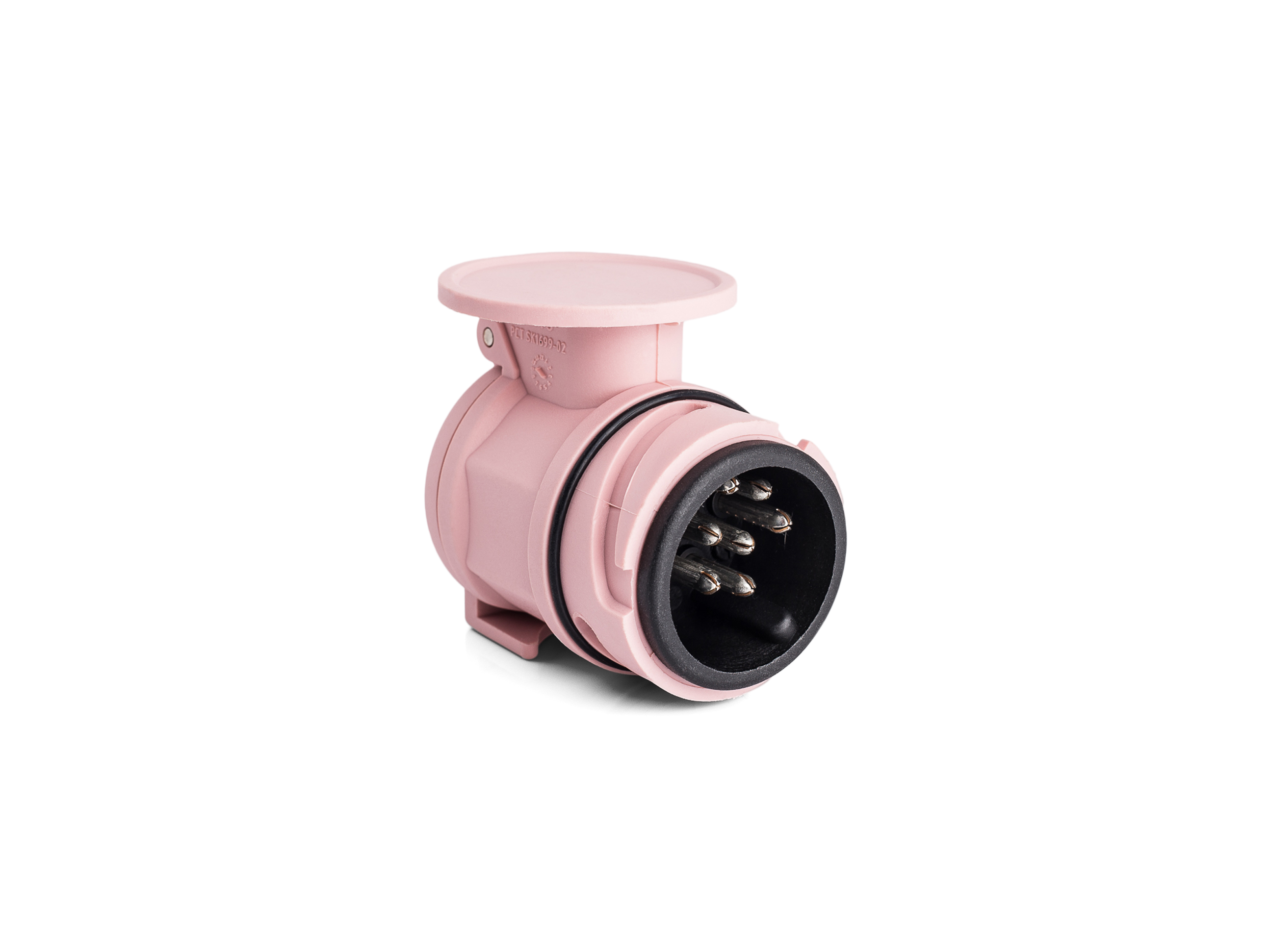 Miniadapter 13-polig auf 7-polig 12 Volt in Pink