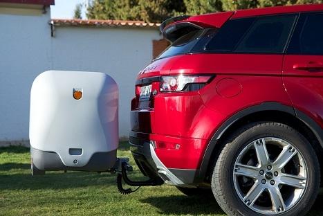 Towbox V2 luggage box for trailer hitch | Gray | Transport box | Luggage carrier